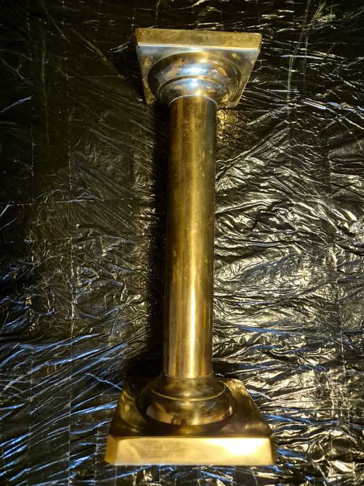 Słupek noga podstawa 38,5cm mosiądz znal aluminium solidny mankamenty