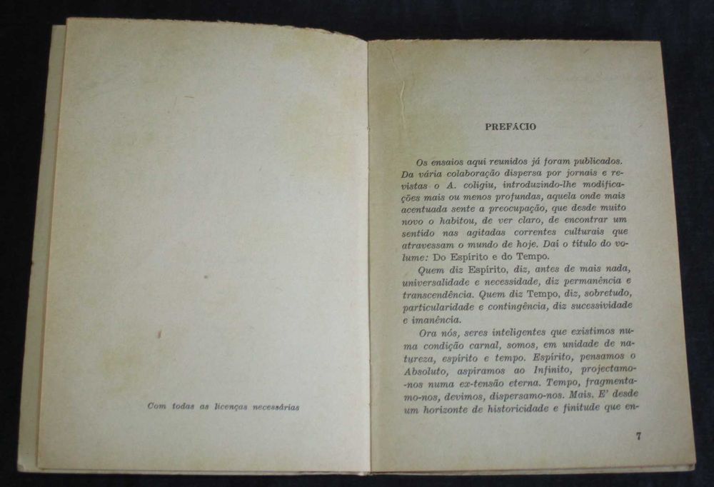 Livro Do Espírito e do Tempo M. Antunes