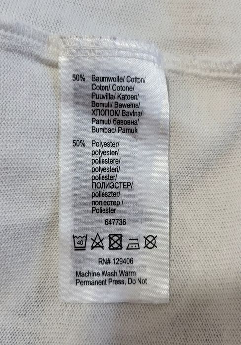 Kremowa bluzka, nietoperz, srebrny napis, kieszonka, John baner, 44/46