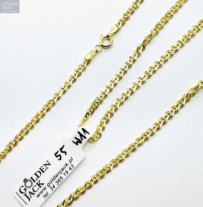 Złoty łańcuszek splot Monaliza złoto pr. 585 długość 55 cm waga 7,46 g
