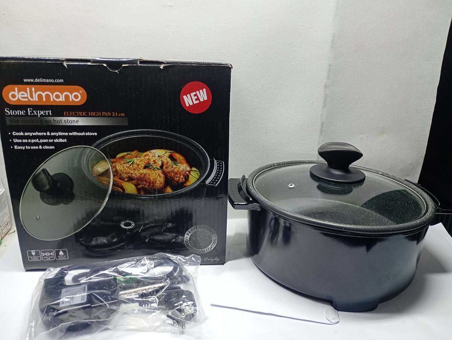 Delimano Stone Expert Wysoka patelnia elektryczna NOWA! Komis Krosno Betleja