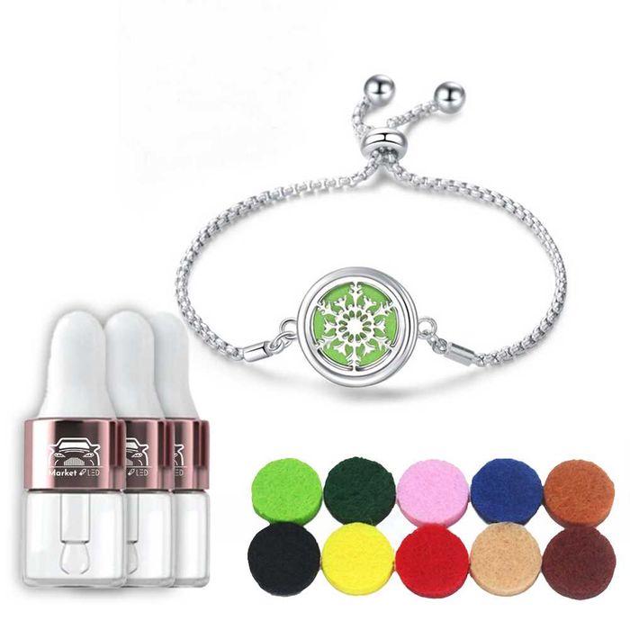 Bransoletka na rękę - Prezent dla dziewczyny- Śnieżynka