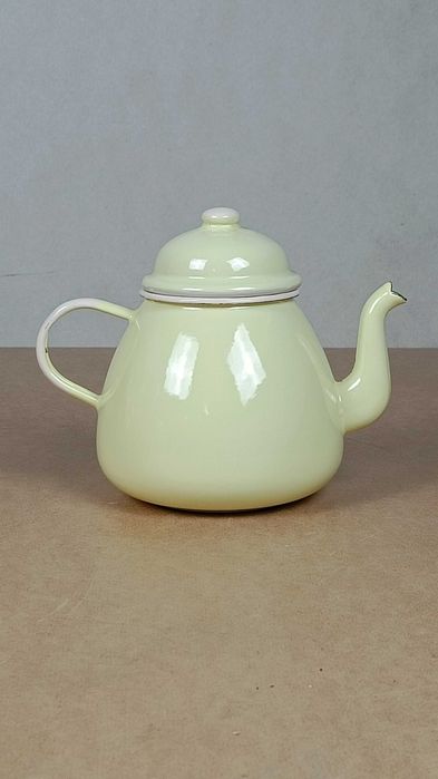 Dzbanek / czajnik emaliowany OLKUSZ retro vintage miętowy 1,4 l OUTLET