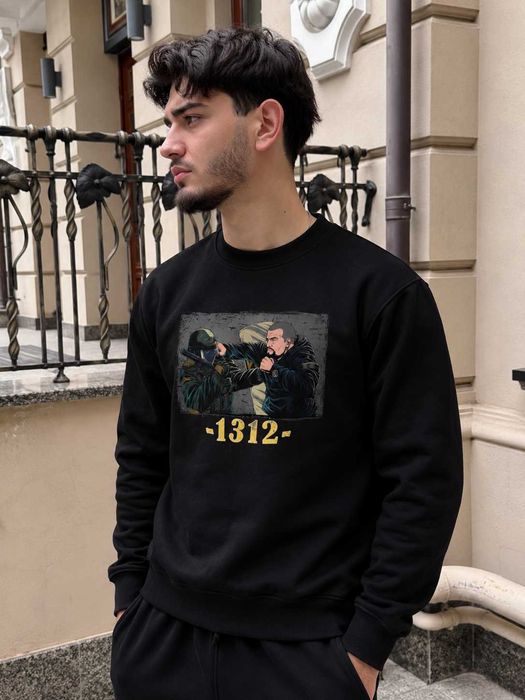 Новий Світшот Weekend Offender 1312 Чорний (XS S M L XL)