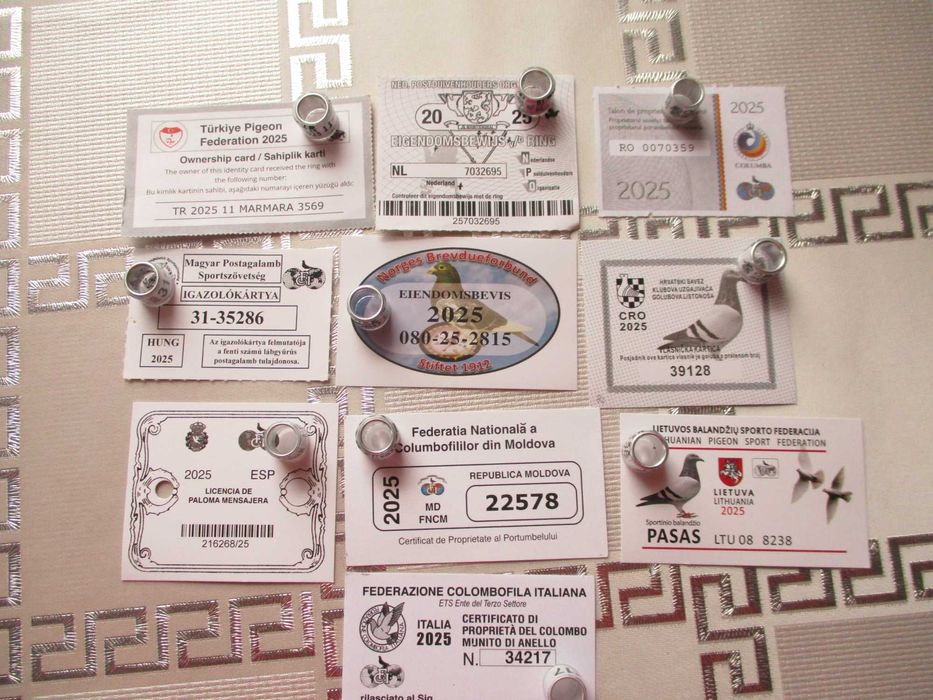 Obrączki dla gołębi