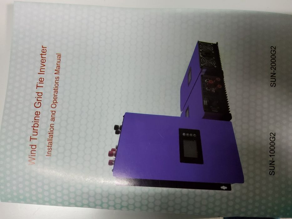 Grid tie inverter for wind turbine. 1000 watts with wifi64551209364738124