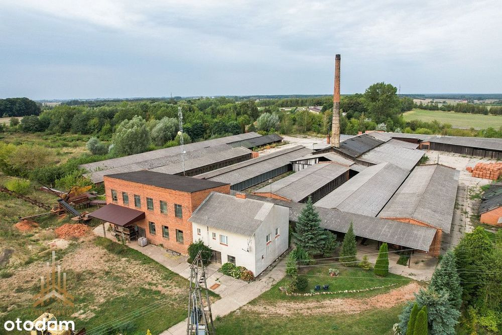 Teren inwestycyjny uzbrojony+budynki - pow. płocki