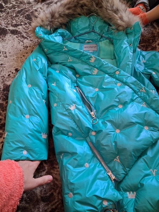 куртка пальто 140 зимове для дівчинки
