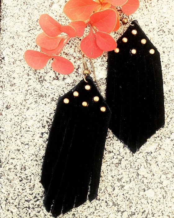 Замшевые сережки