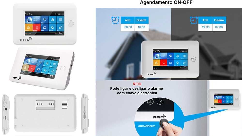 Alarme Tuya Casa sem Fios SOS/GSM/WiFi Android/iOS Português (NOVO)