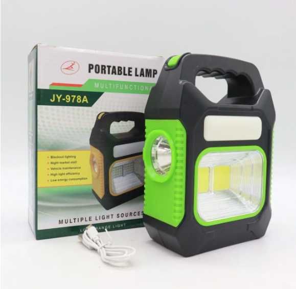 Фонарь кемпинговый аккумуляторный  с солнечной панелью