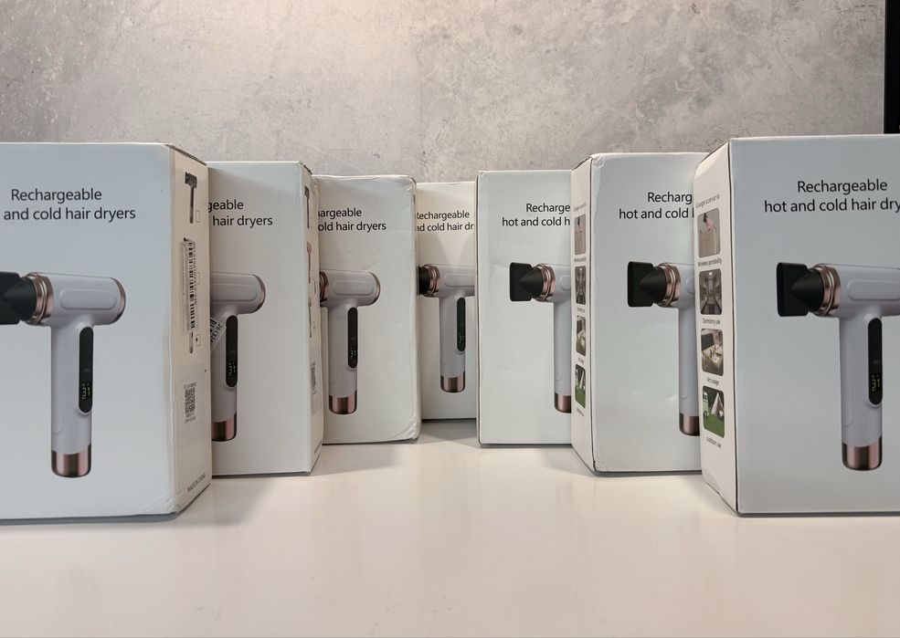 Акумуляторний фен для волосся на 15000 мА компактний бездротовий фен