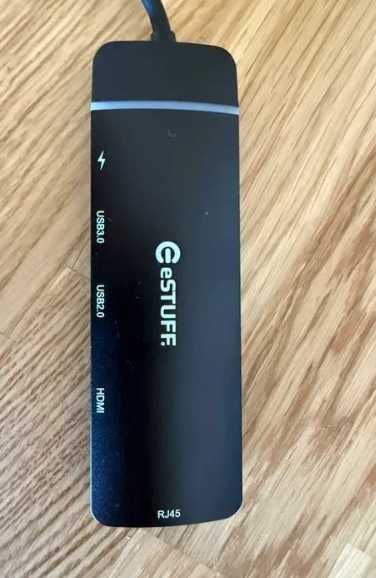 Hub USB-C 5 em 1 (HDMI 4K, RJ45 Ethernet, USB 3.0, PD 100W)