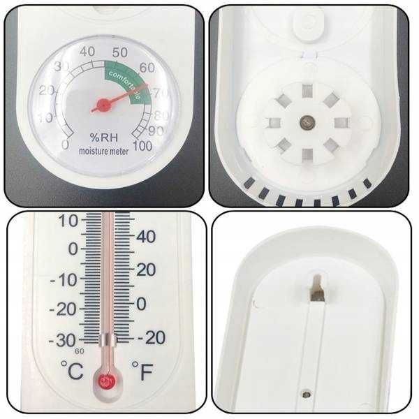 TERMOMETR z HIGROMETREM Zewn./Wewn. Płaski -30°C do +50°C. HIGROMETR