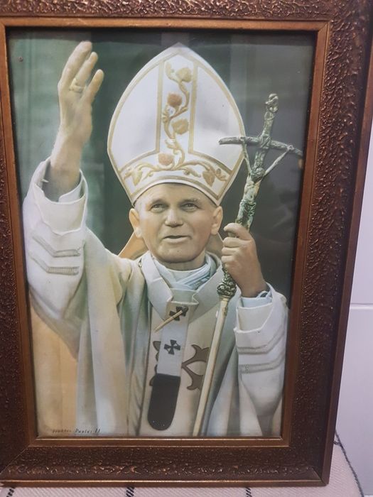 Obraz Jan Paweł II za szkłem w ramie