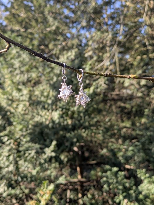 Kolczyki handmade wire wrapping