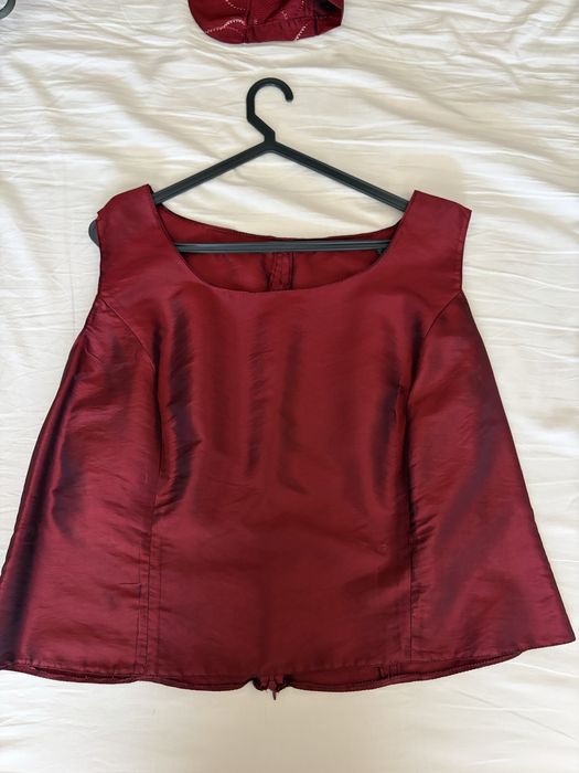 Conjunto vintage artesanal (casaco+top)