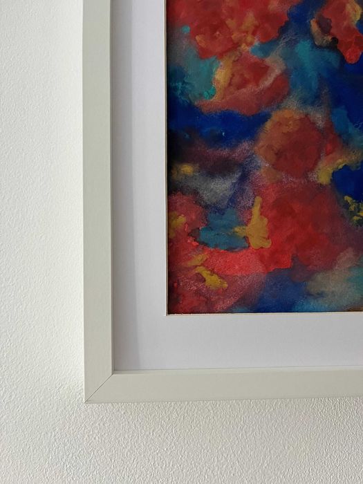 Pintura abstrata em aguarela