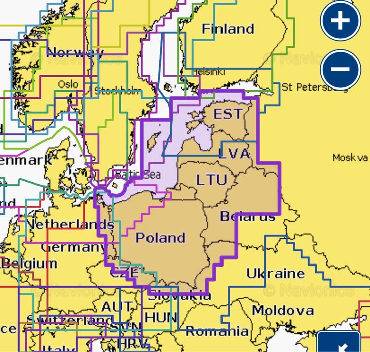 2026 Navionics Platinum+ NPEU81R Mapa Batymetryczna Polska Bałtyk