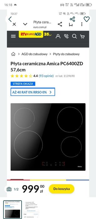 Płyta ceramiczna nowa