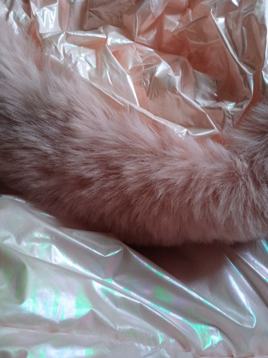 Пуховик розовый перламутровый