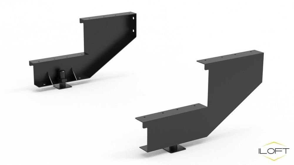 Estrutura metálica "PORTY" de 2 degraus para escada exterior em 1 hora