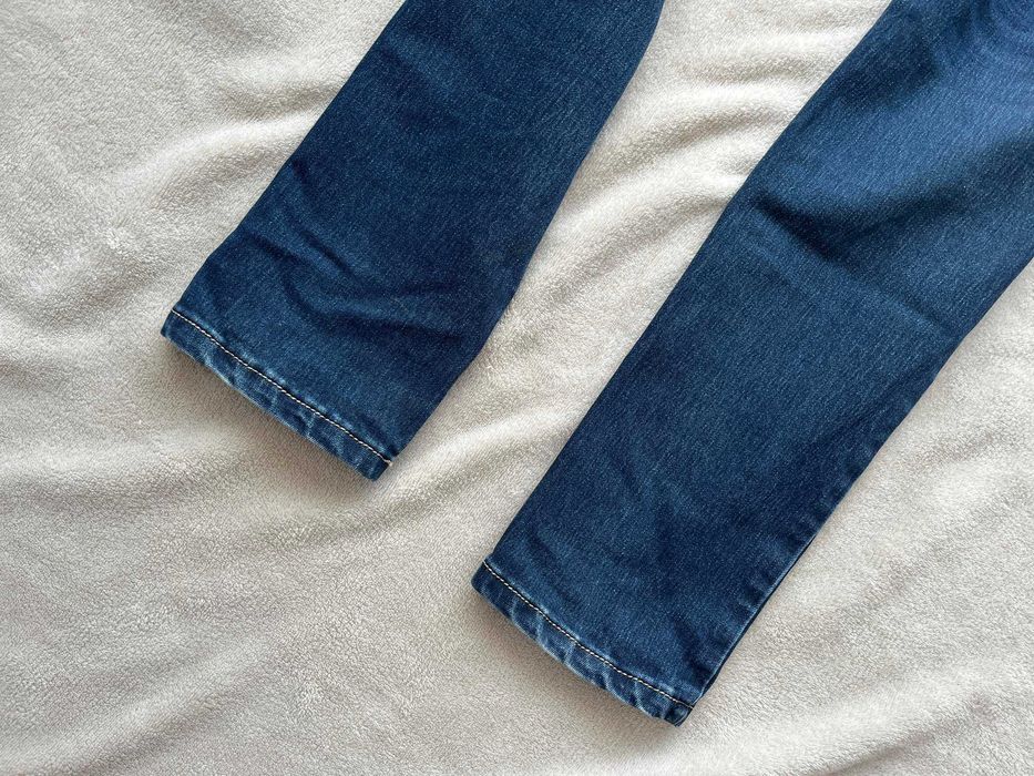 jeansy niebieskie ciemne skinny slip prosta nogawka ładne dżinsy