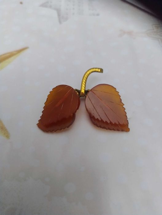 Broszka Liść brzozy