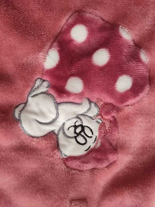 Pijama polar Notte Stella S - Rosa com bolinhas, super quentinho