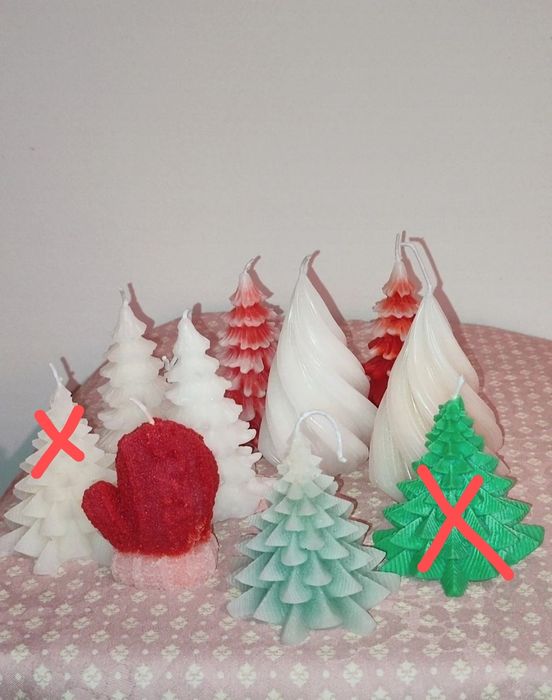 8 velas decorativas Natal