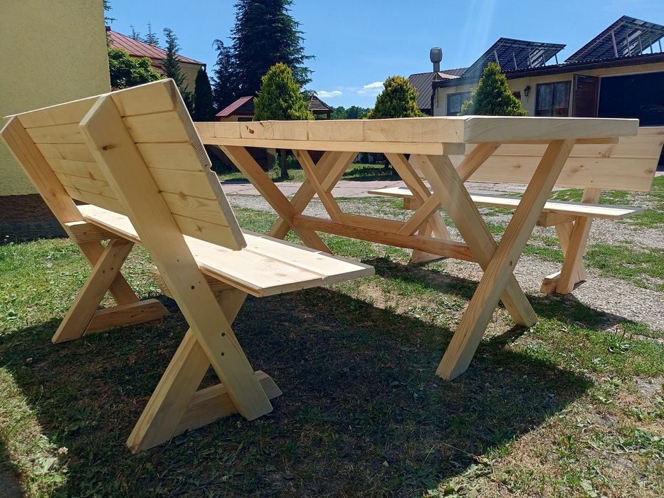 Meble ogrodowe stół ławki solidne stół biesiadny transport