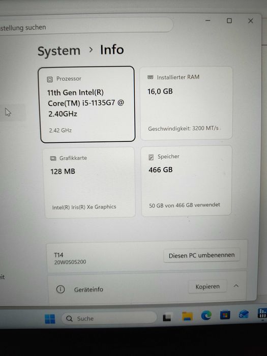 Lenovo ThinkPad T14 Gen 2 | i5-1135G7 | 16GB RAM | 500GB SSD | Stan jak nowy!