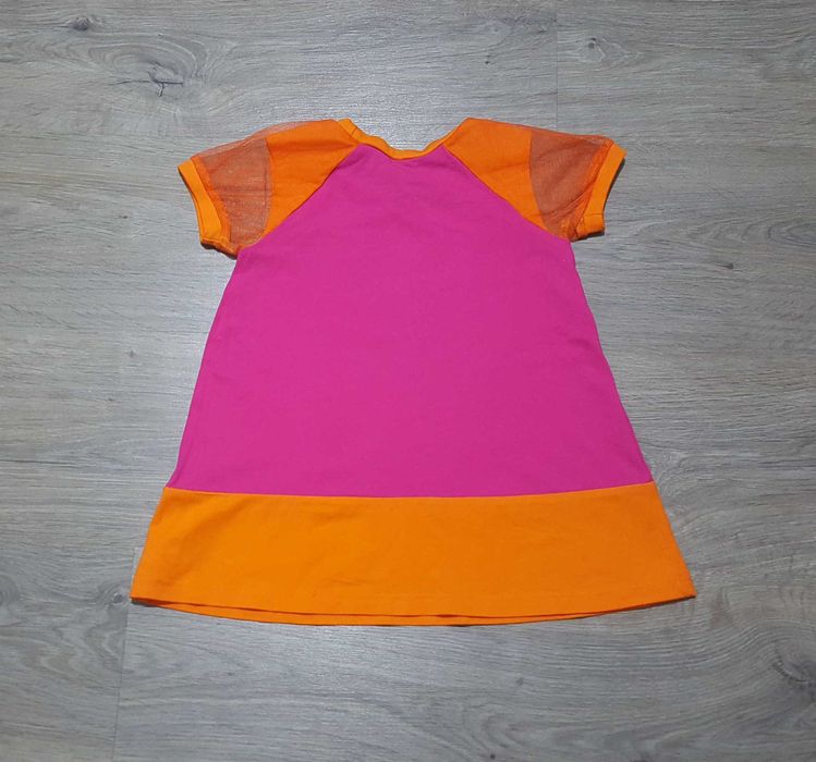 Яркое летнее платье с птичкой для девочки