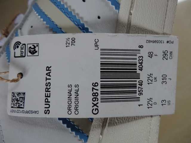 Buty ADIDAS SUPERSTAR GX9876 roz 48 NOWE Skóra Sportowe Adidasy