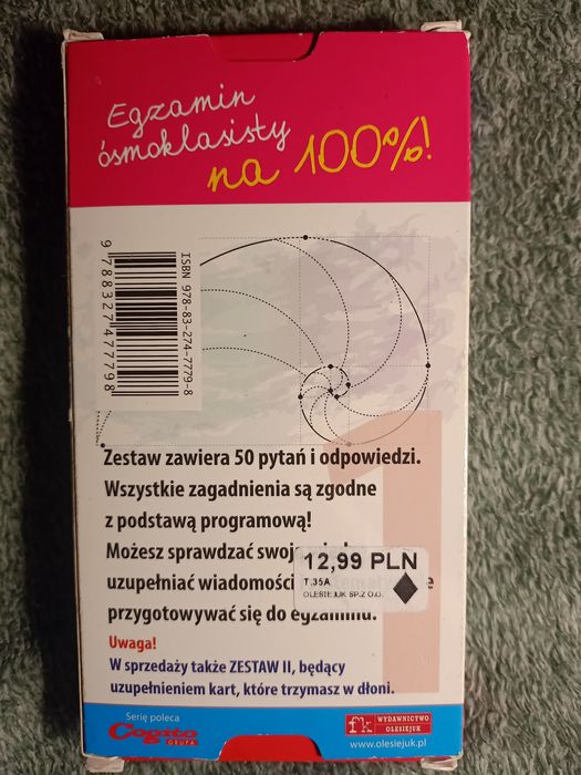 zestaw fiszek z matematyki