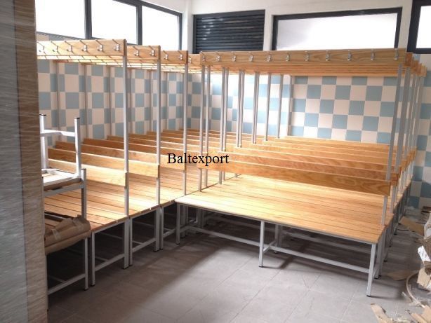 Banco Corrido p/ Balneário Escolas Ginásio Industria Madeira Fenólico