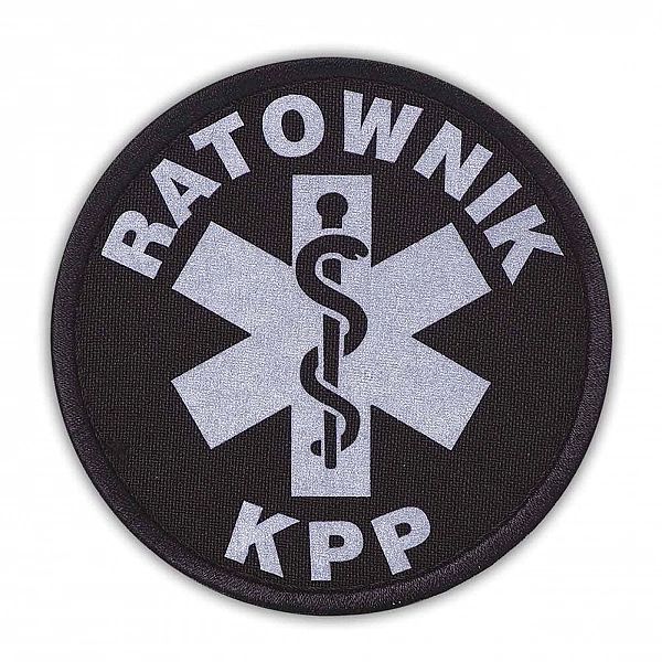 Emblemat odblaskowy RATOWNIK KPP na rzepie 8,5 cm