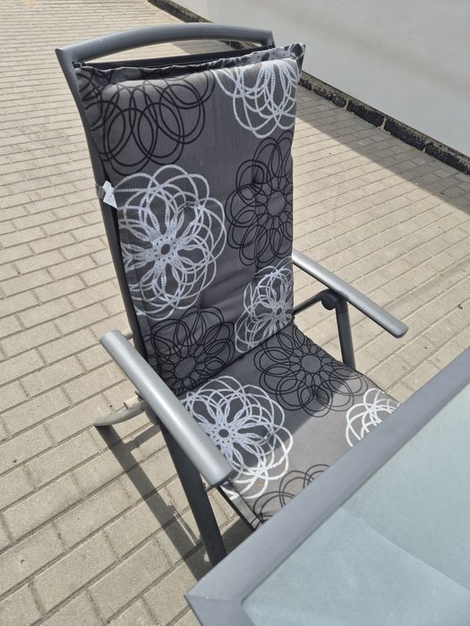 Komplet ogrodowy aluminiowy stół + 4 krzesła  TRANSPORT