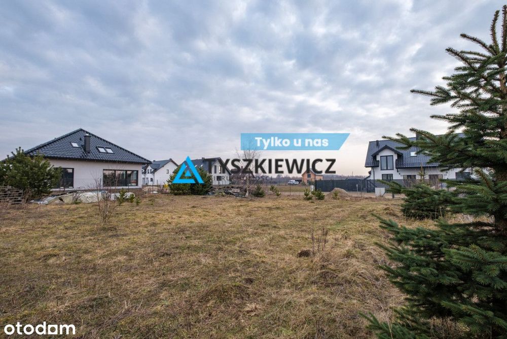 Duża Działka z Prądem obok Banina Piękne Zachody