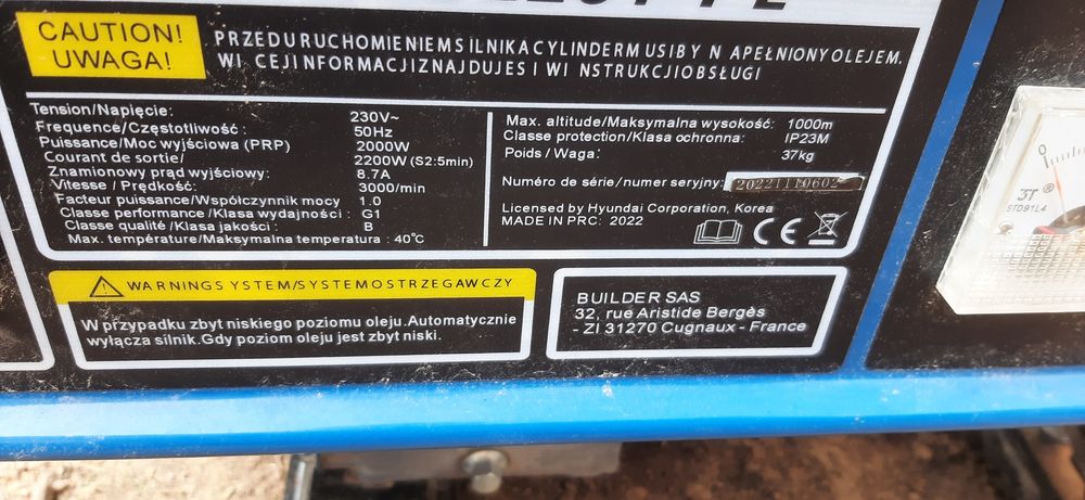 Generator HG2201-PL