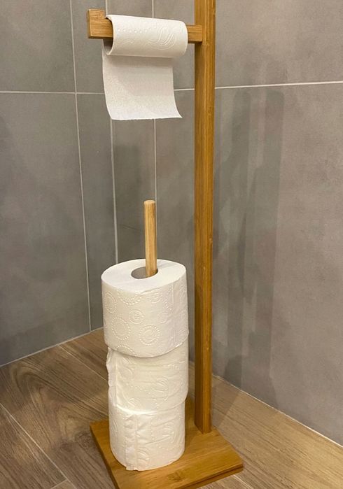 Nowy stojak BAMBUSOWY 100% wysoka JAKOŚĆ drewniany na papier