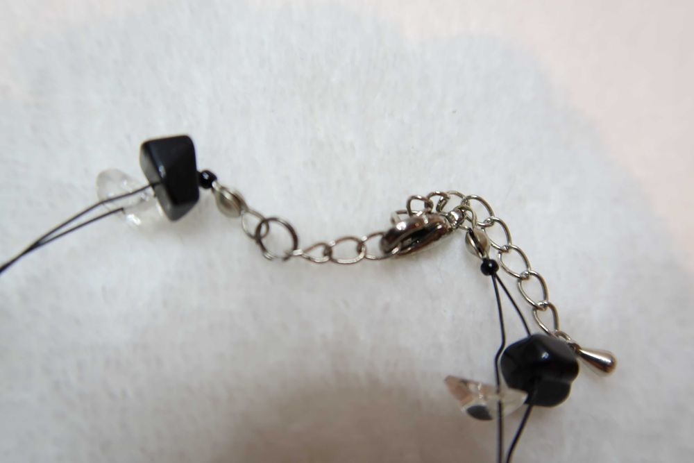 Bransoletka kamienie onyks delikatna ręcznie robiona handmade 18