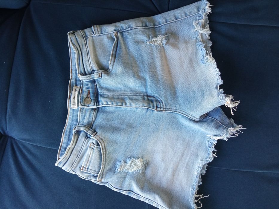 Sexi krótkie spodenki z wysokim stanem r. XS 34 spodenki jeansowe, szo