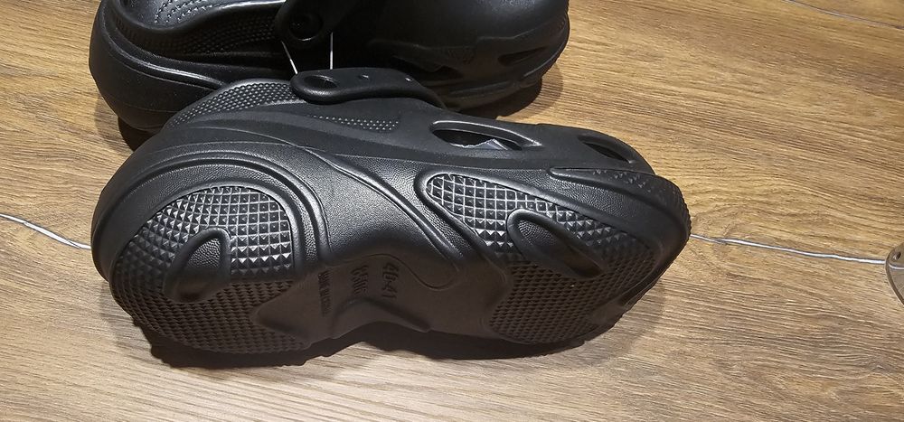 Hit platforma 6cm Czarne mule chodaki klapki unisex 39/40