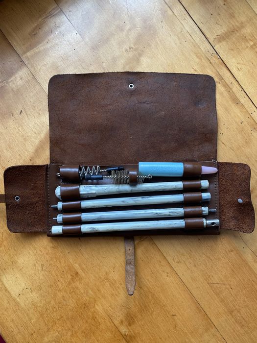 Мисливський набір(Ягдташ, Патронаш, набір для чистки) натуральна шкіра