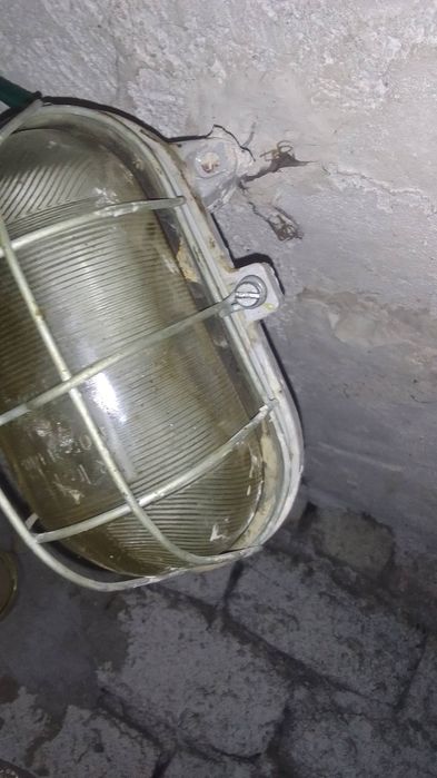 Lampa PRL loft szklana