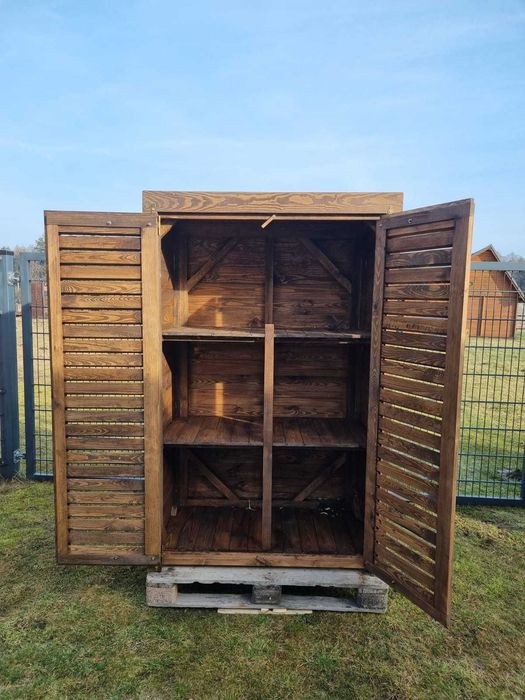 Szafa ogrodowa drewniana 120 x 70cm, szafa drewniana na taras