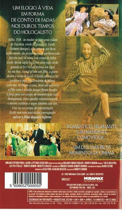 Life Is Beautiful VHS 1998 Blockbuster Roberto Benigni
