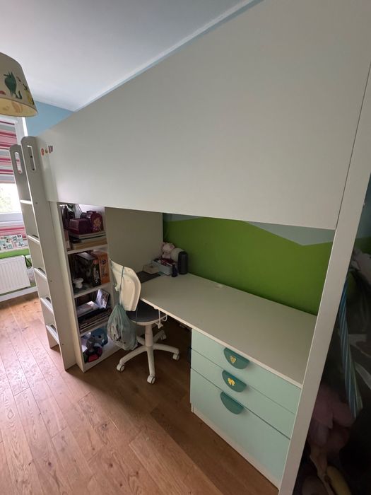 IKEA SMÅSTAD łóżko na antresoli z biurkiem