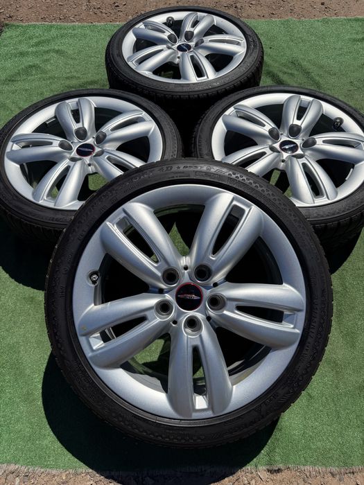 Диски 5х112 R17 з резиною 205/45 Dunlop Mini Cooper S 7J ET54 з датчиками тиску